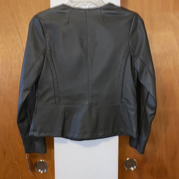 🫒 NWT Alfani Petite Olive Green Moto Jacket/Blazer - Picture 8 of 9